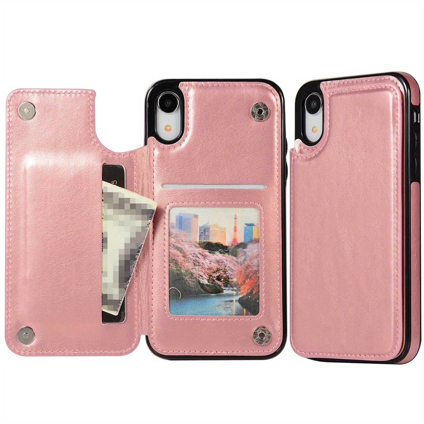 Premium PU Synthetic Faux Leather Wallet Case Designed for Various for iphone Models, Featuring Card Slots, a Stand, And Shockproof Protection.