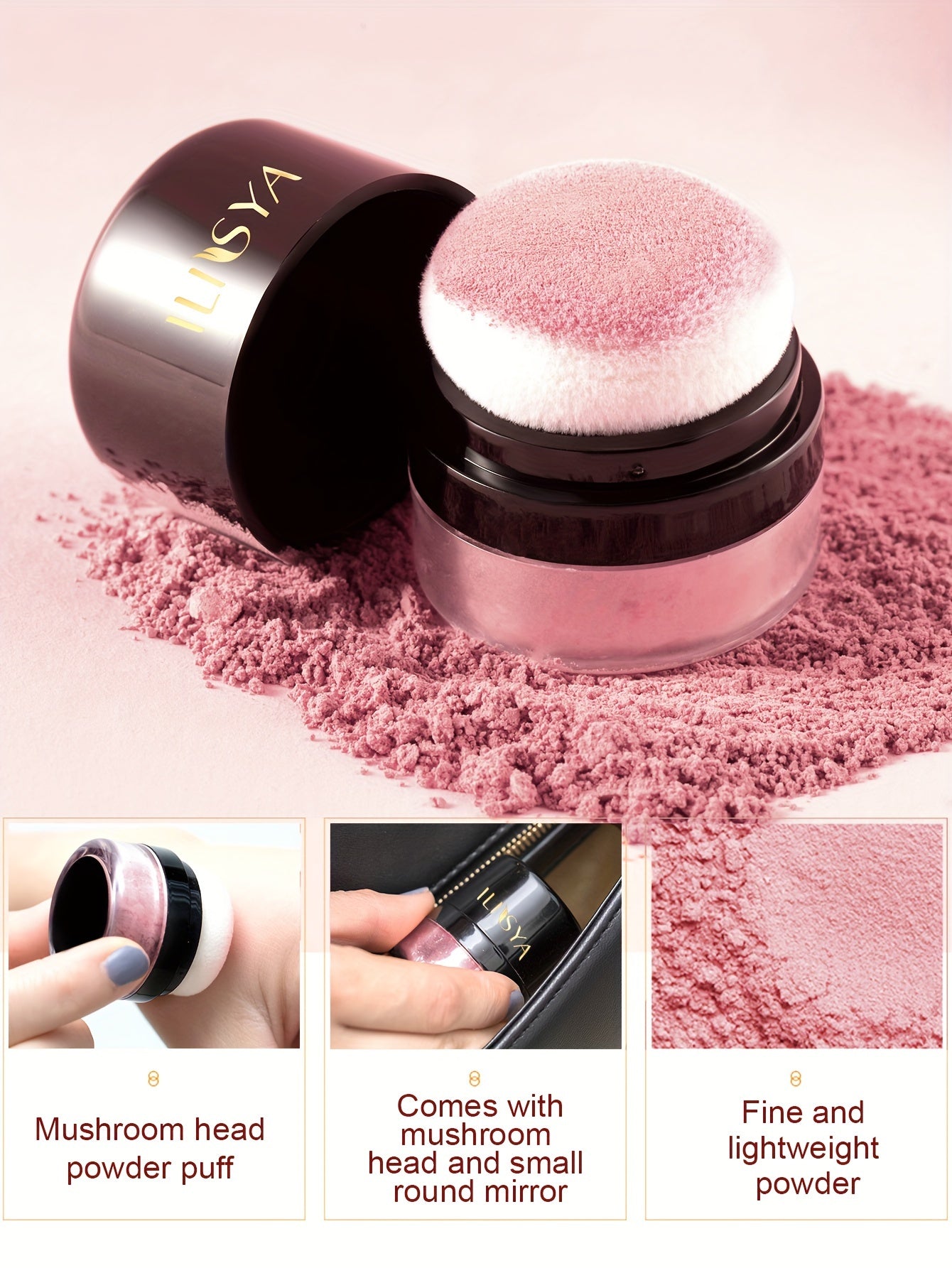 ILISYA Soft Face Blusher Powder Cheek Rouge Nourishing Nude Makeup Brightening Complexion Repair Cosmetics Maquiagem