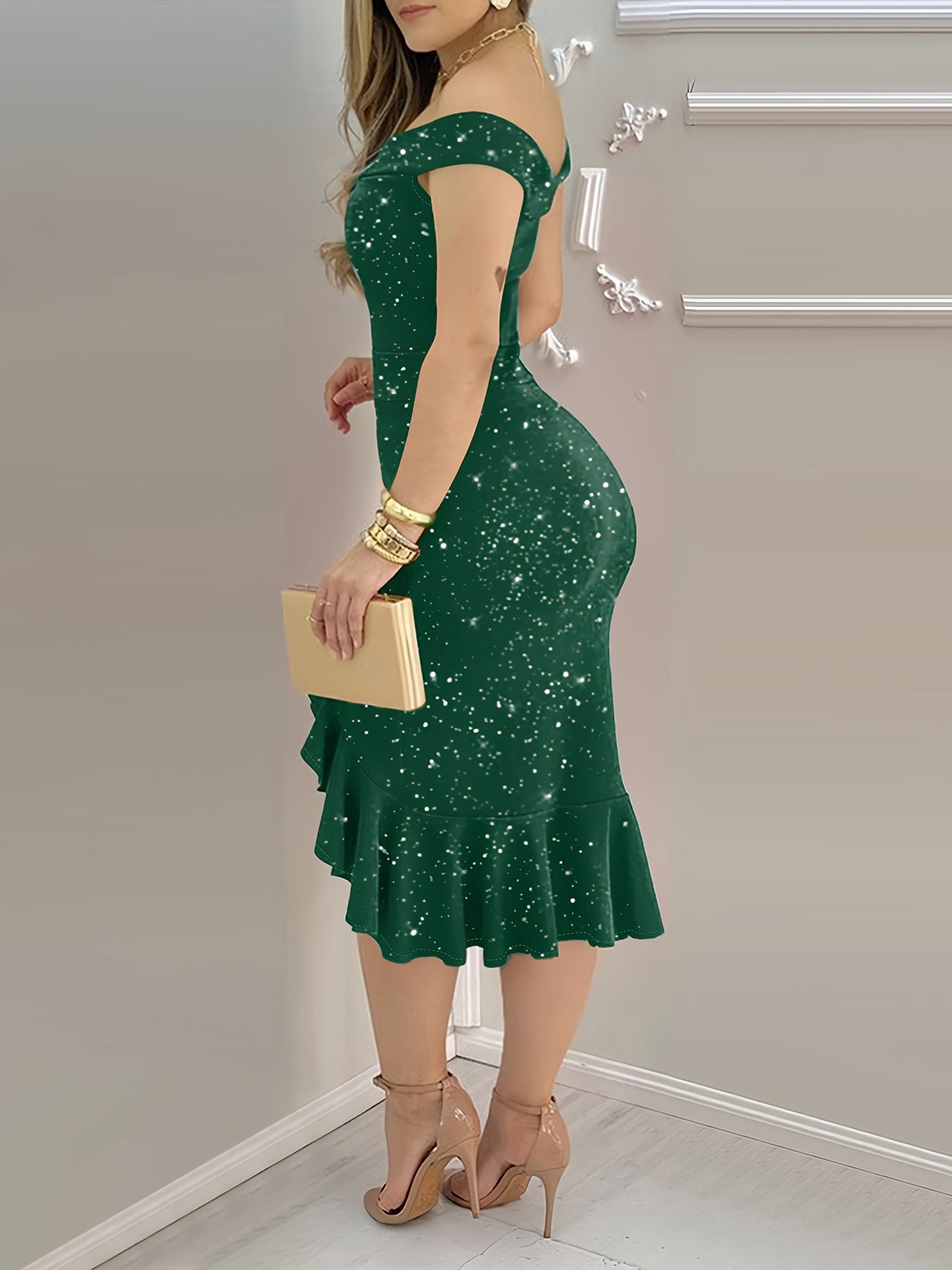 Powdered Lotus Leaf Edge Dress