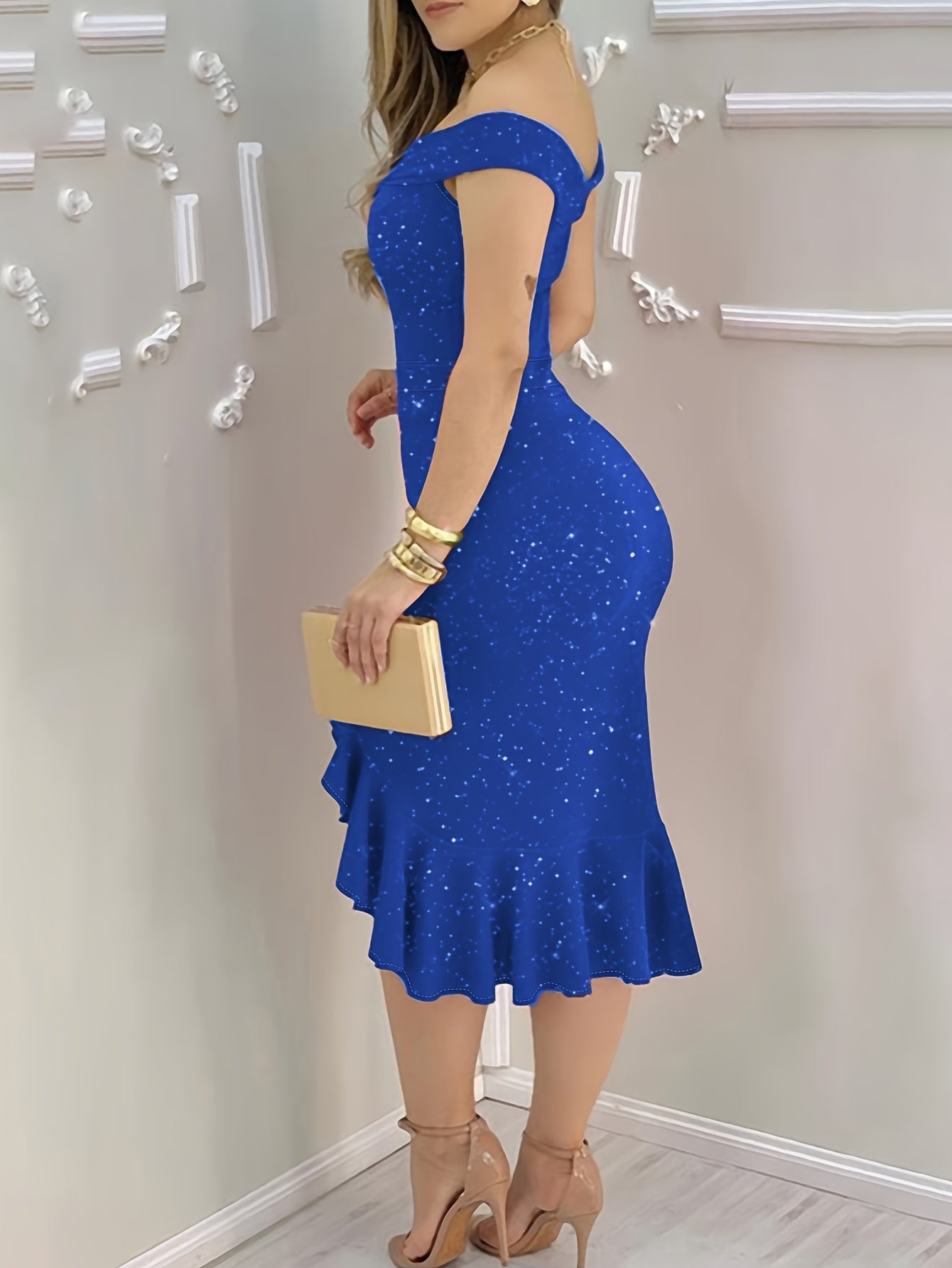 Powdered Lotus Leaf Edge Dress