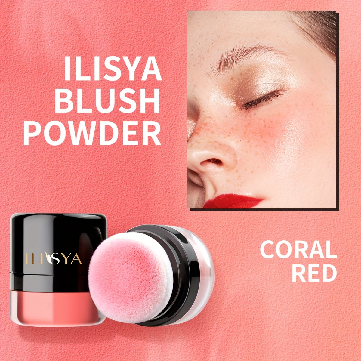 ILISYA Soft Face Blusher Powder Cheek Rouge Nourishing Nude Makeup Brightening Complexion Repair Cosmetics Maquiagem