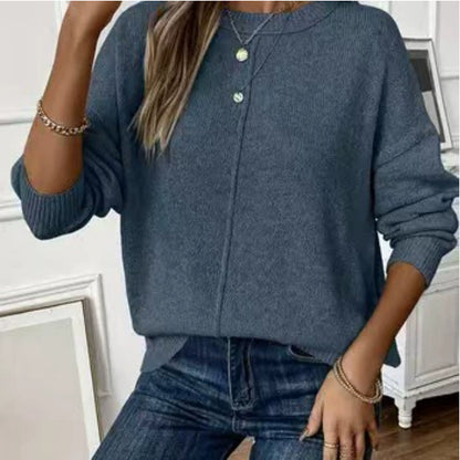 Simple Women's Knitted Sweater Pullover