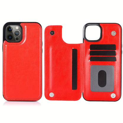 Premium PU Synthetic Faux Leather Wallet Case Designed for Various for iphone Models, Featuring Card Slots, a Stand, And Shockproof Protection.