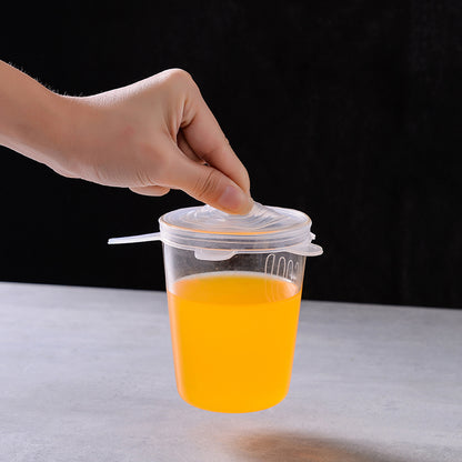 6 Silicone Stretch Lids, Reusable Durable Food Storage Covers for Bowls, Fits Most Containers in 6 Different Sizes, Dishwasher and Refrigerator Safe