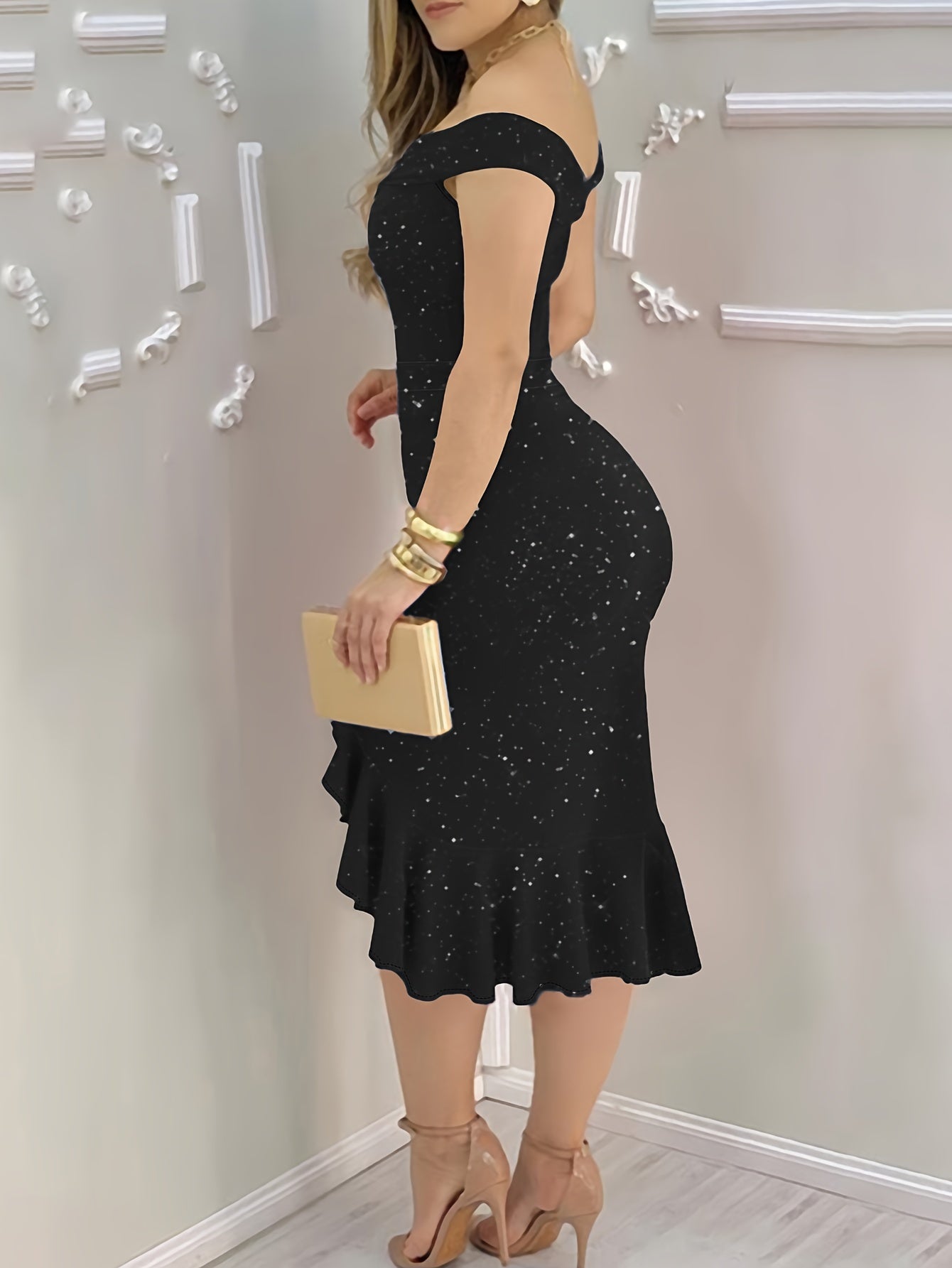 Powdered Lotus Leaf Edge Dress