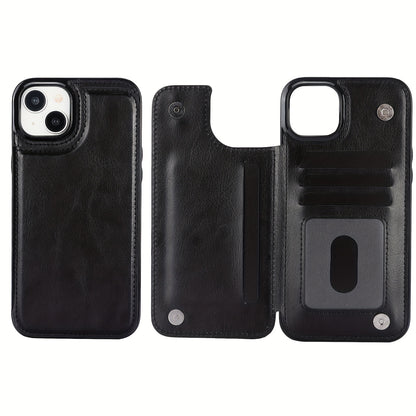 Premium PU Synthetic Faux Leather Wallet Case Designed for Various for iphone Models, Featuring Card Slots, a Stand, And Shockproof Protection.