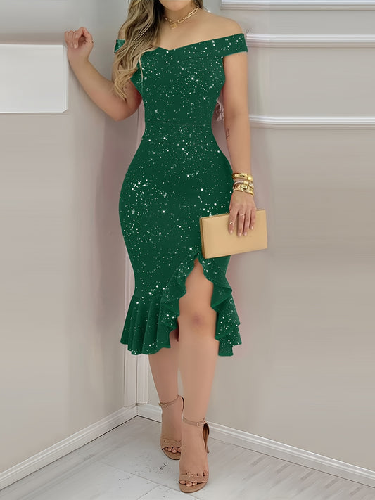 Powdered Lotus Leaf Edge Dress