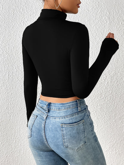 Sexy Short Top with Navel Exposure - European and American Fashion Women's 2205