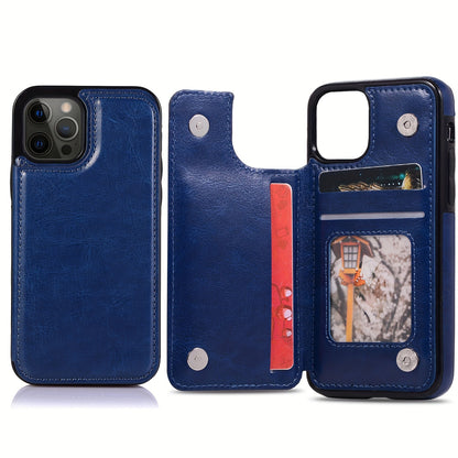Premium PU Synthetic Faux Leather Wallet Case Designed for Various for iphone Models, Featuring Card Slots, a Stand, And Shockproof Protection.