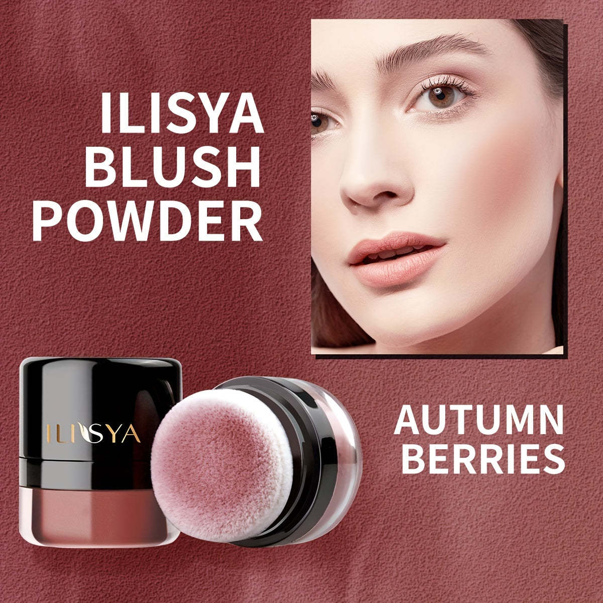 ILISYA Soft Face Blusher Powder Cheek Rouge Nourishing Nude Makeup Brightening Complexion Repair Cosmetics Maquiagem