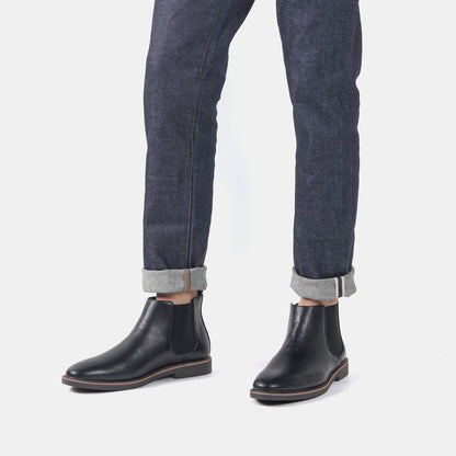Men'S Chelsea Boots - Classic Ankle Boots with Elastic Closure, Glossy Black Faux, Cushioned Insole & Non-Slip PVC Sole - Formal & Casual Shoes for Everyday, Office, Events - Extended Sizes up to EU 46 (US Men'S 12) - Model #