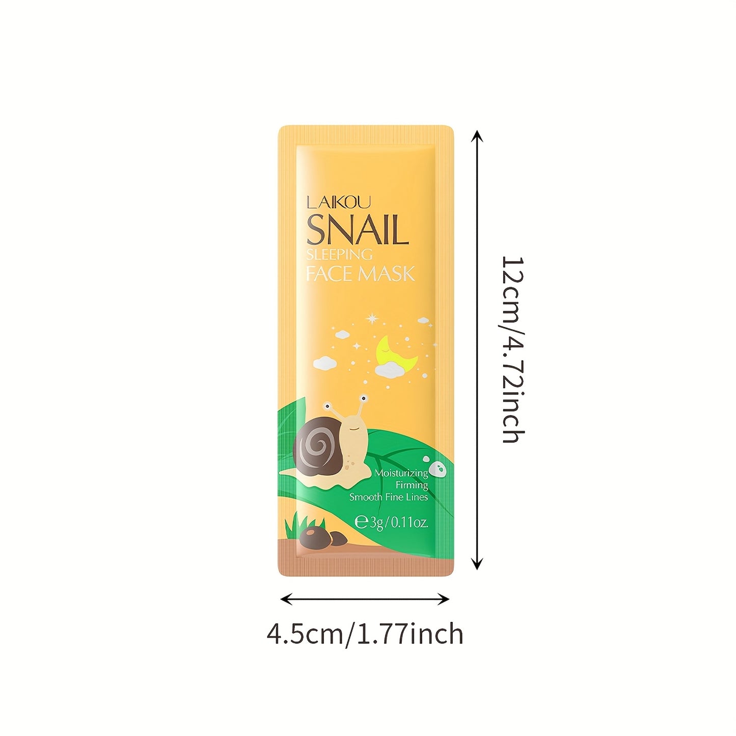 10pcs of Snail Sleeping Mask - Hydrating, Moisturizing, Firming Light Beige, Wash-free Mask, Suitable for All Light Beige Types, Portable Travel Packaging, Moisturizing Mask