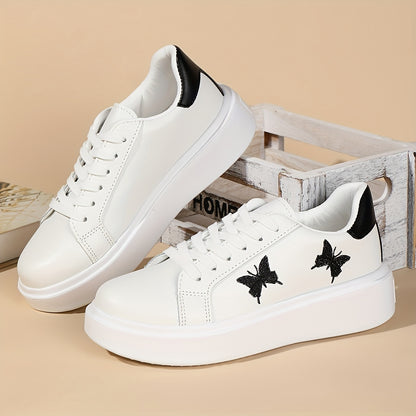 Ladies' Embroidered Butterfly Flat Shoes, Casual And Lightweight Loafers