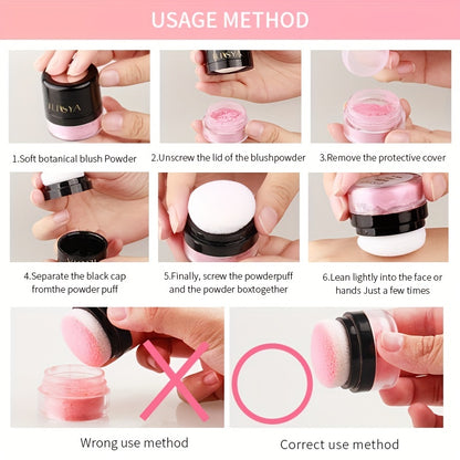 ILISYA Soft Face Blusher Powder Cheek Rouge Nourishing Nude Makeup Brightening Complexion Repair Cosmetics Maquiagem