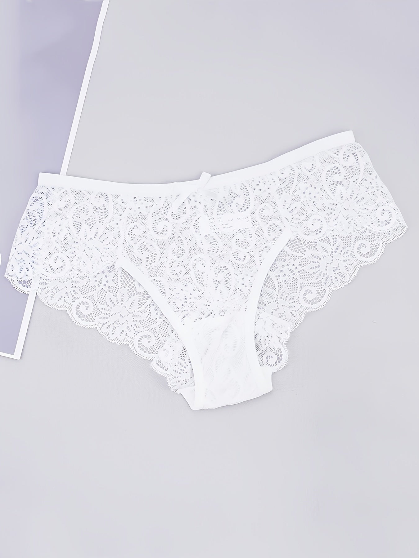 5 Pack Women's Lace Sexy Mid Waist Panties