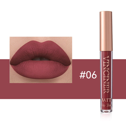 12 colors Matte Velvet Lip Glaze - Long Lasting, Waterproof, Non-Sticky, Smudge Proof Liquid Lipstick Valentine's Day Gifts