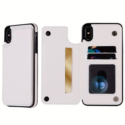 Premium PU Synthetic Faux Leather Wallet Case Designed for Various for iphone Models, Featuring Card Slots, a Stand, And Shockproof Protection.