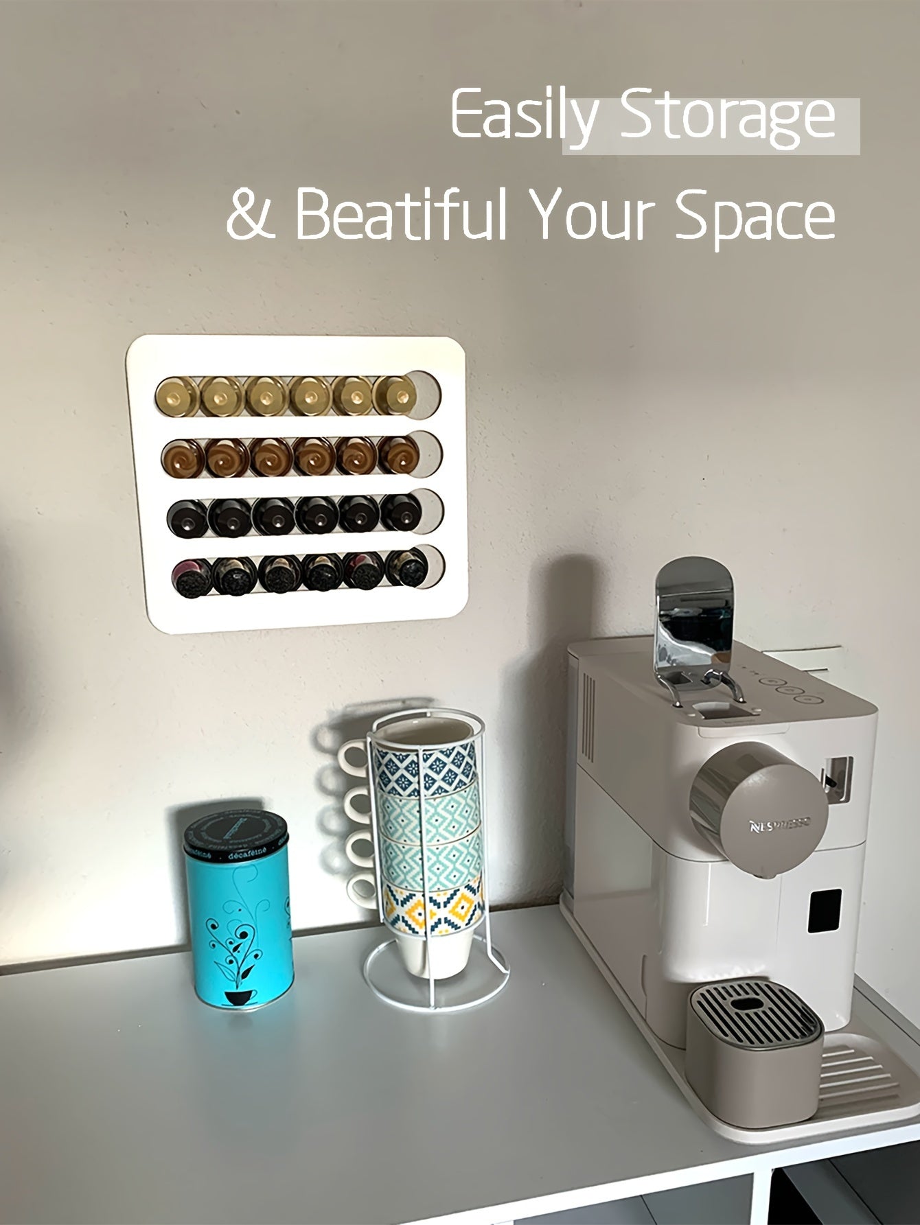 Coffee Capsule Holder Stand Rotary Coffee Pod Tower Rack Rotatable Coffee Pod Storage Shelves Storage 24/40PCS Capsule