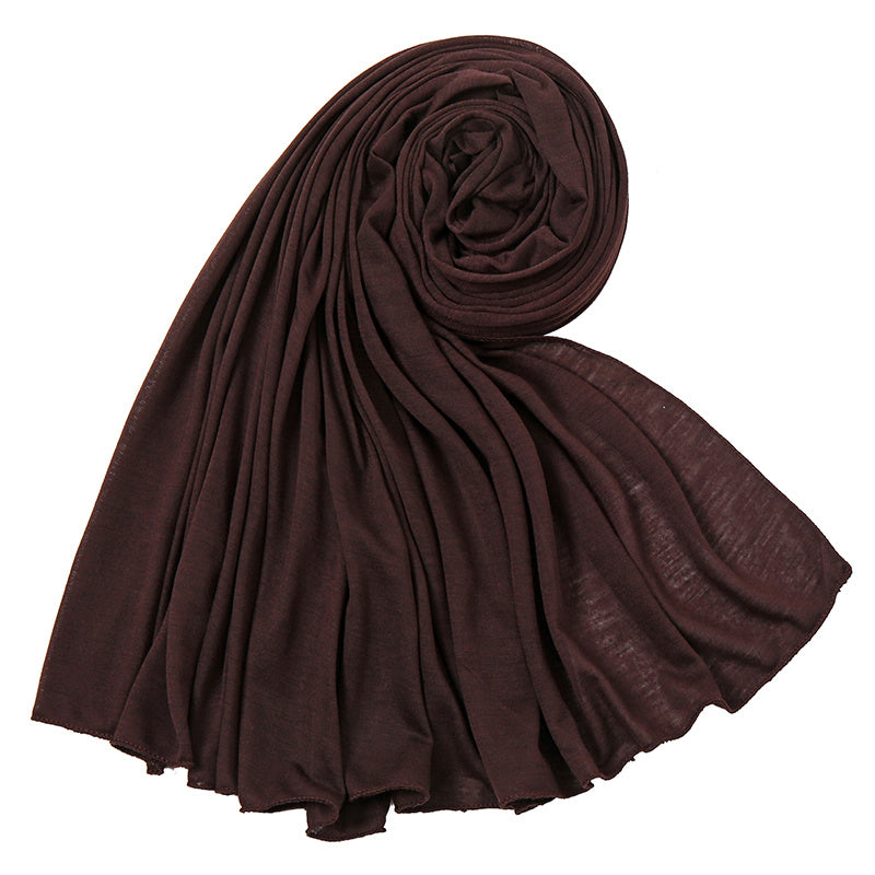 [Elegant Hijab] Polyester Elegant Brown Hijab for Women | Versatile & Stylish, Perfect for Casual Outings, Weekend Wear, and Special Occasions