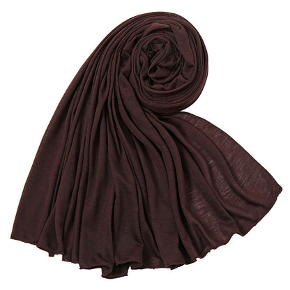 [Elegant Hijab] Polyester Elegant Brown Hijab for Women | Versatile & Stylish, Perfect for Casual Outings, Weekend Wear, and Special Occasions