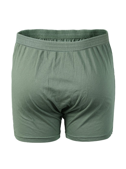 Men'S High-Waist Boxer Briefs - Soft Breathable, Loose Fit, Deep Crotch, Button Detail, Solid Black, Comfortable for Casual Attire, High Waisted Boxer Briefs