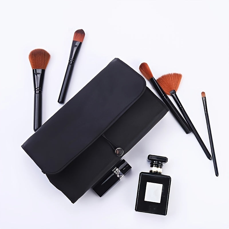 Large Capacity Makeup Brush Organizer Bag - Multi-Functional Korean Style Portable Cosmetic Pouch for Students