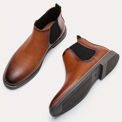 Men'S Chelsea Boots - Classic Ankle Boots with Elastic Closure, Glossy Black Faux, Cushioned Insole & Non-Slip PVC Sole - Formal & Casual Shoes for Everyday, Office, Events - Extended Sizes up to EU 46 (US Men'S 12) - Model #