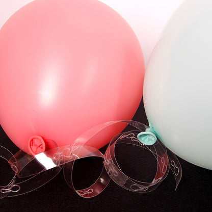 Stronger Clear Balloon Arch Garland Strips with Pre-Marked Cut Lines - Durable Transparent Adhesive Tape for Secure Balloon Ties, Perfect for Birthdays, Weddings, Showers, Halloween, Christmas & New Year Party Decorations, Fe
