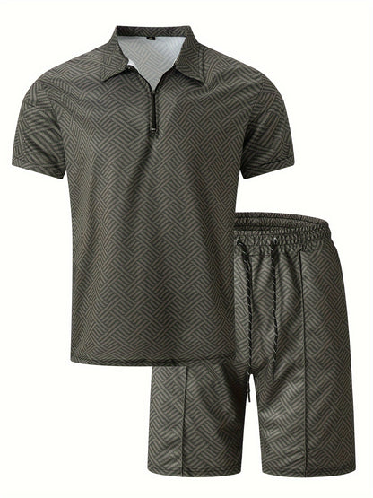 Men's T-shirt short sleeve + shorts casual sports suit blue