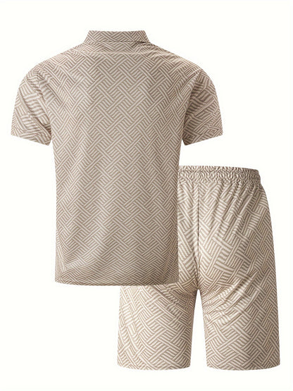Men's T-shirt short sleeve + shorts casual sports suit blue