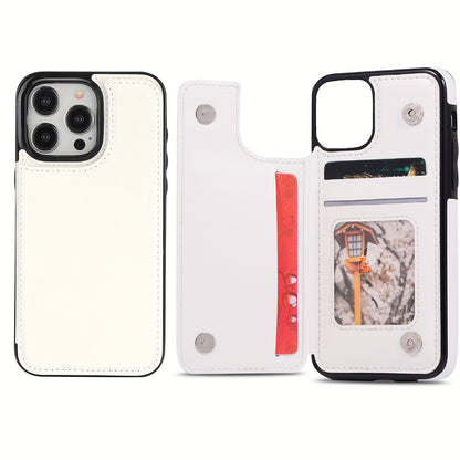 Premium PU Synthetic Faux Leather Wallet Case Designed for Various for iphone Models, Featuring Card Slots, a Stand, And Shockproof Protection.