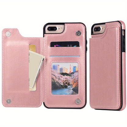 Premium PU Synthetic Faux Leather Wallet Case Designed for Various for iphone Models, Featuring Card Slots, a Stand, And Shockproof Protection.