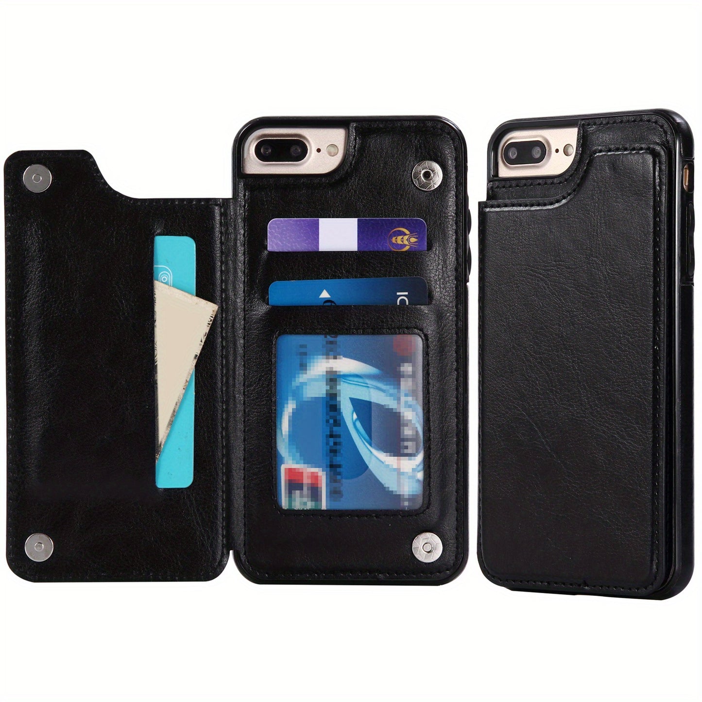 Premium PU Synthetic Faux Leather Wallet Case Designed for Various for iphone Models, Featuring Card Slots, a Stand, And Shockproof Protection.