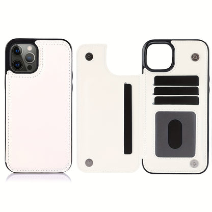 Premium PU Synthetic Faux Leather Wallet Case Designed for Various for iphone Models, Featuring Card Slots, a Stand, And Shockproof Protection.