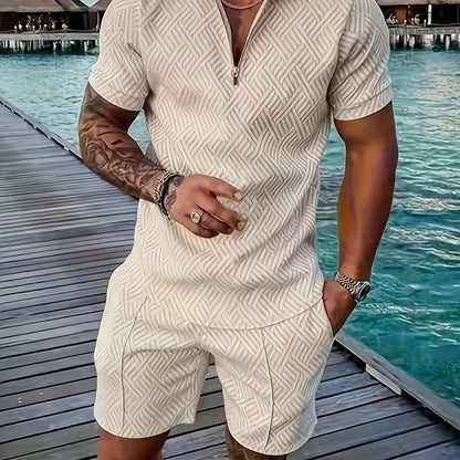 Men's T-shirt short sleeve + shorts casual sports suit blue