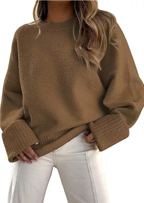 Simple Women's Knitted Sweater Pullover