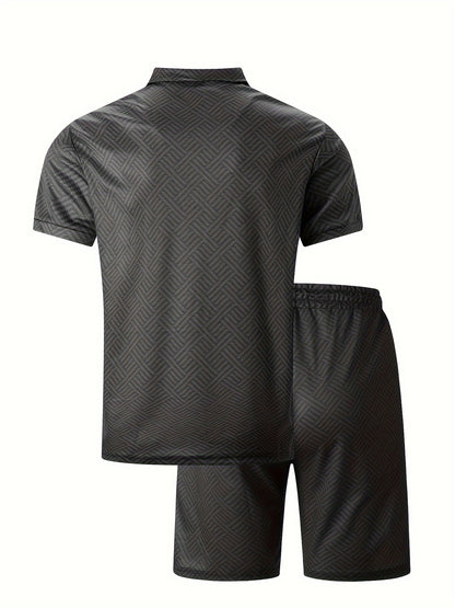 Men's T-shirt short sleeve + shorts casual sports suit blue