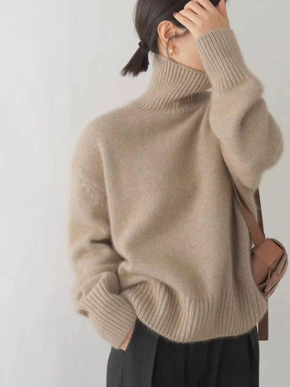 Women's Turtleneck Autumn And Winter Thickening Inner Wear Base Cashmere Sweater Sweater