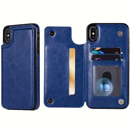 Premium PU Synthetic Faux Leather Wallet Case Designed for Various for iphone Models, Featuring Card Slots, a Stand, And Shockproof Protection.