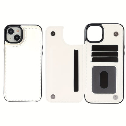 Premium PU Synthetic Faux Leather Wallet Case Designed for Various for iphone Models, Featuring Card Slots, a Stand, And Shockproof Protection.