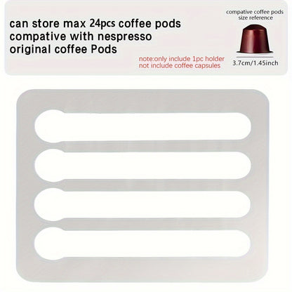 Coffee Capsule Holder Stand Rotary Coffee Pod Tower Rack Rotatable Coffee Pod Storage Shelves Storage 24/40PCS Capsule