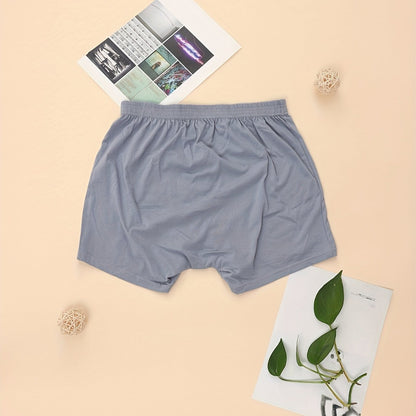 Men'S High-Waist Boxer Briefs - Soft Breathable, Loose Fit, Deep Crotch, Button Detail, Solid Black, Comfortable for Casual Attire, High Waisted Boxer Briefs
