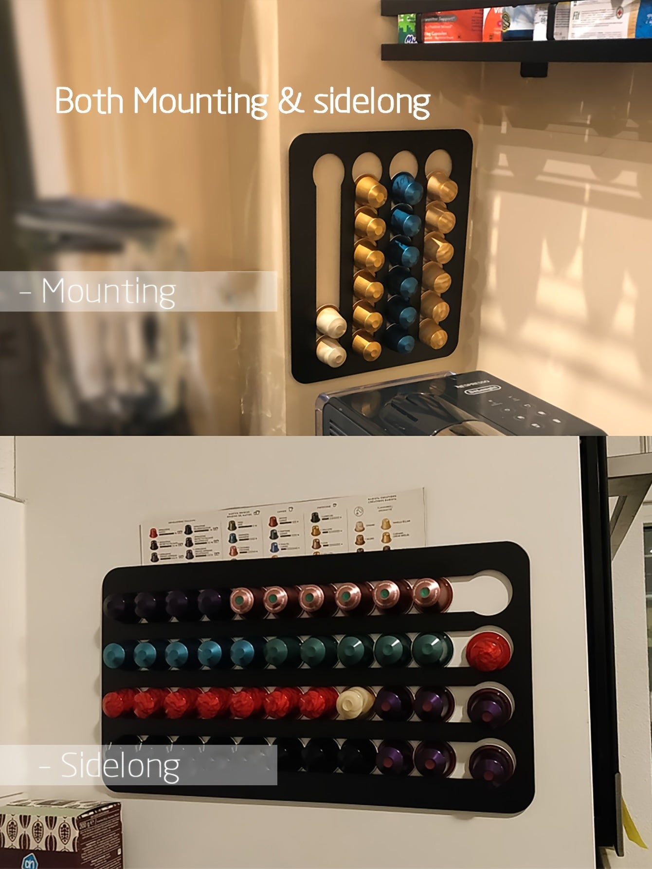 Coffee Capsule Holder Stand Rotary Coffee Pod Tower Rack Rotatable Coffee Pod Storage Shelves Storage 24/40PCS Capsule