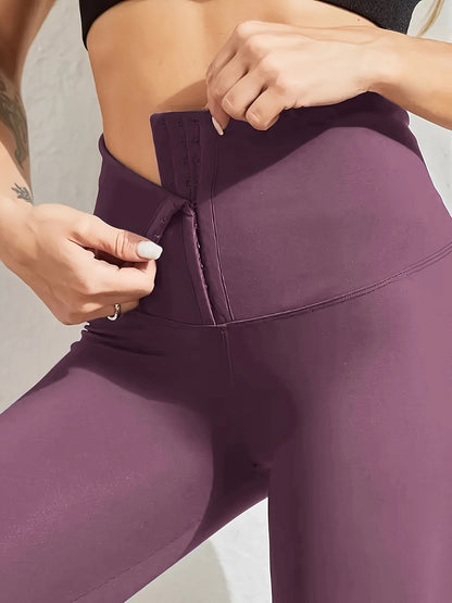 Women'S High-Waist Double-Breasted Tummy Control Leggings - Thickened, Stretchy, Button Closure, Olive Green, Long Length, All-Season Skinny Jeans for Butt Lifting & Belly Smoothing, High Waisted Leggings, Butt Lifting Appare