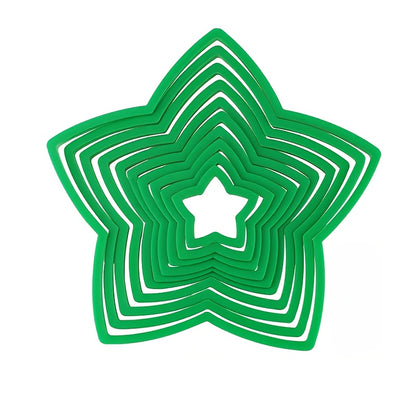 10pcs 3D Christmas Tree Cookie Cutter Set, Star Cookie Cutters