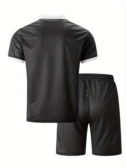 Men's T-shirt short sleeve + shorts casual sports suit blue