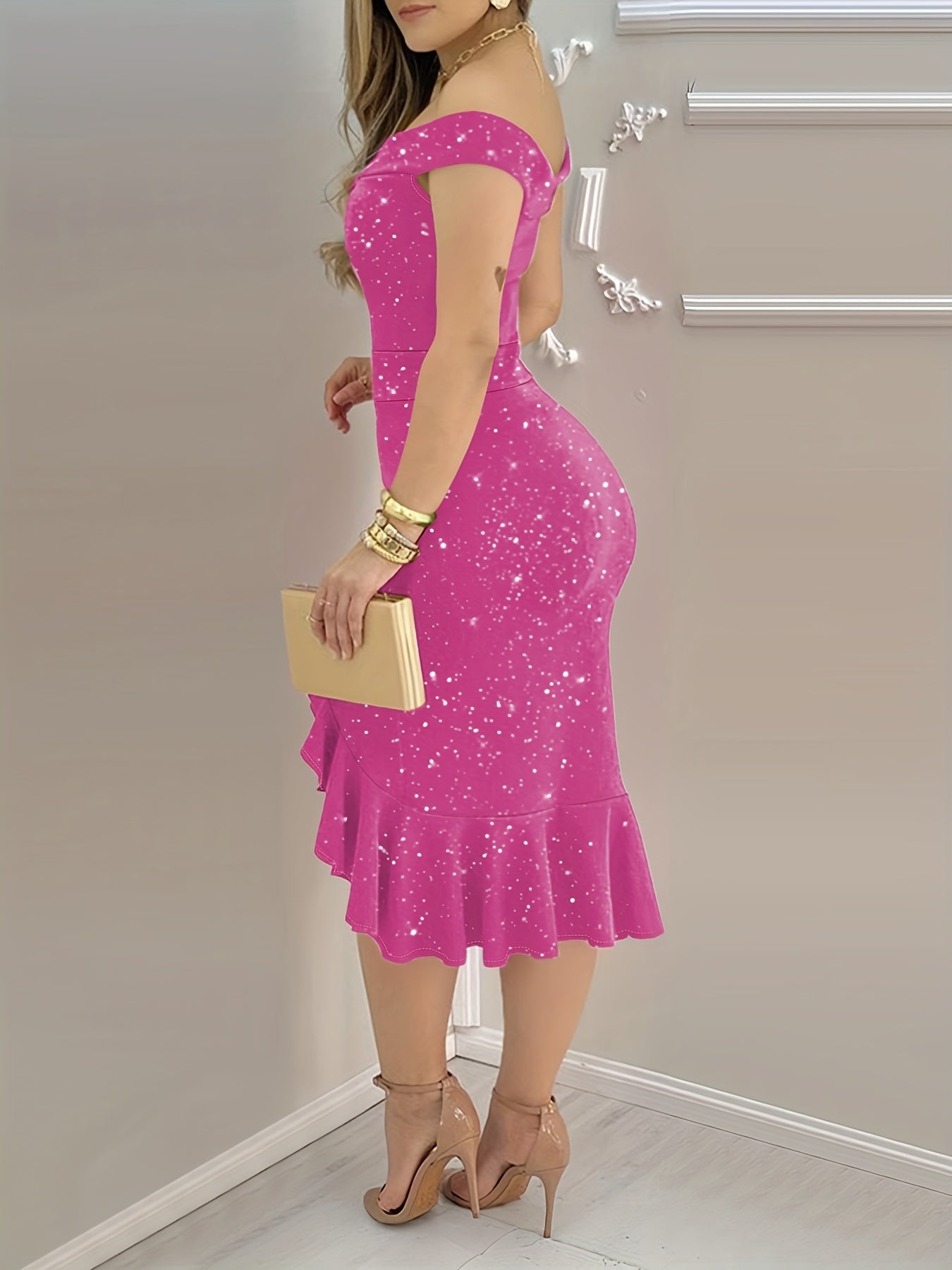 Powdered Lotus Leaf Edge Dress