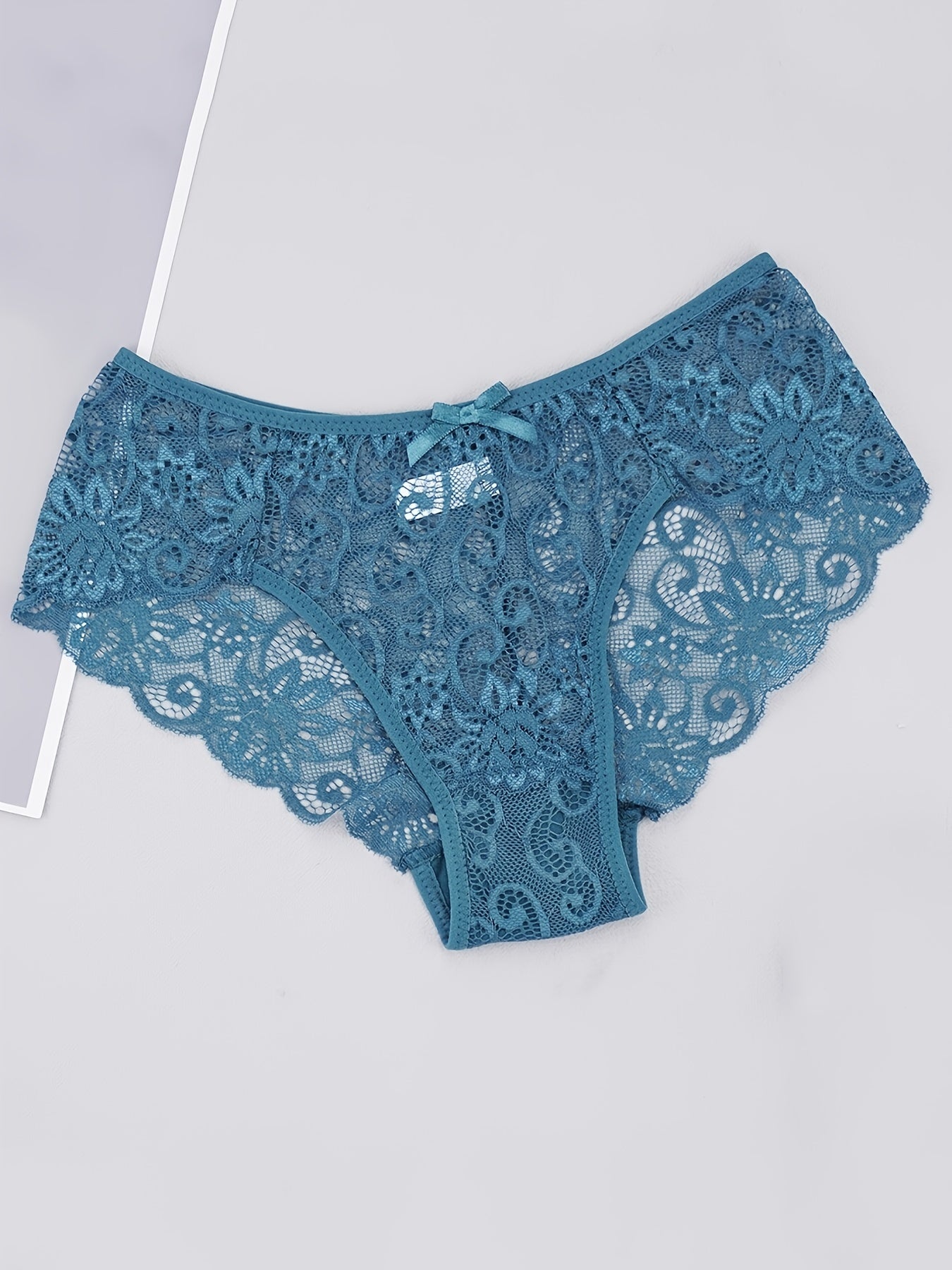 5 Pack Women's Lace Sexy Mid Waist Panties