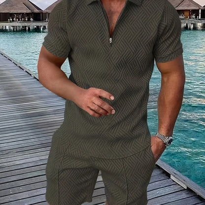 Men's T-shirt short sleeve + shorts casual sports suit blue