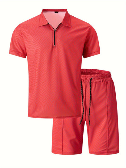Men's T-shirt short sleeve + shorts casual sports suit blue